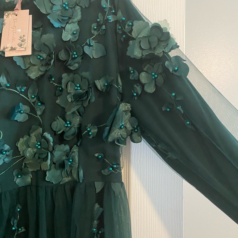 Gorgeous green floral gown 2XL